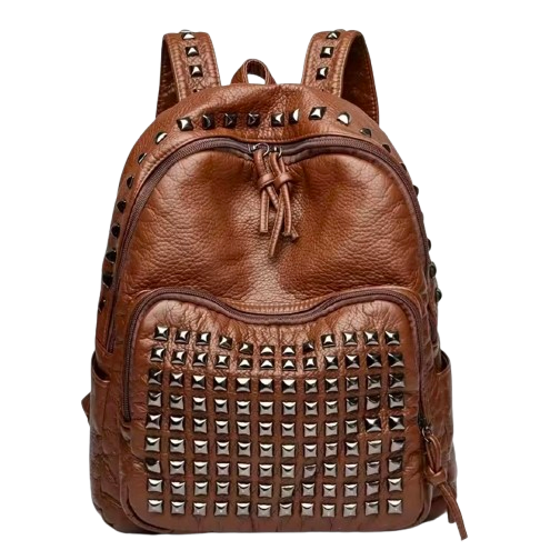 Rivet Mini Backpack - Brown